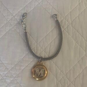 Brighton Two-Tone Initial 'M' Pendant and Charm Bracelet - Gold & Silver tone